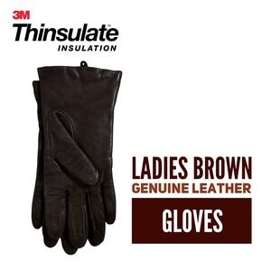 3M Thinsulate Brown Leather Gloves
